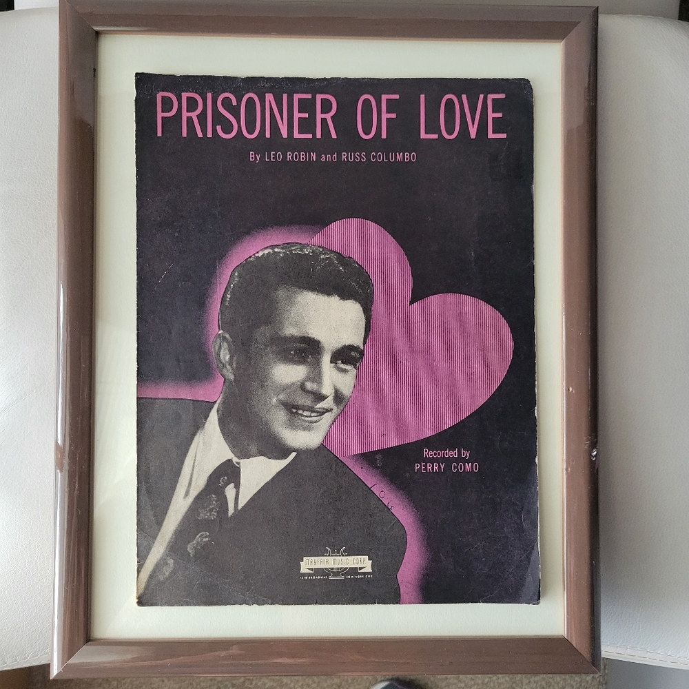 Vintage Sheet Music ~ 1931 Prisoner of Love ~ Perry Como ~ FINAL PRICE ITEM